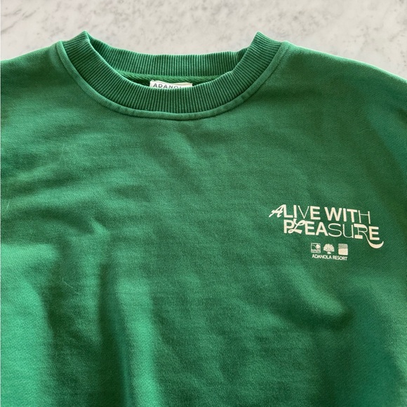adanola “alive with pleasure” green sweatshirt - Picture 4 of 10